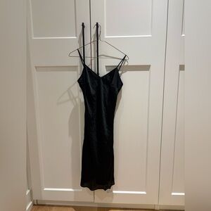 Michael Kors Black Slip Mini Dress